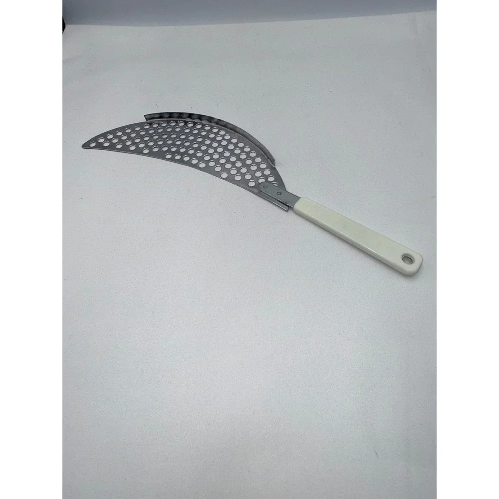 Crescent Pot Strainer Kitchen Tool Silver White Stainless
